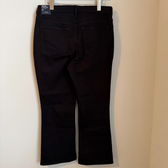 NWT J. Crew Factory Flare crop black jean in all-day stretch SZ 31(US 12) - Picture 5 of 7